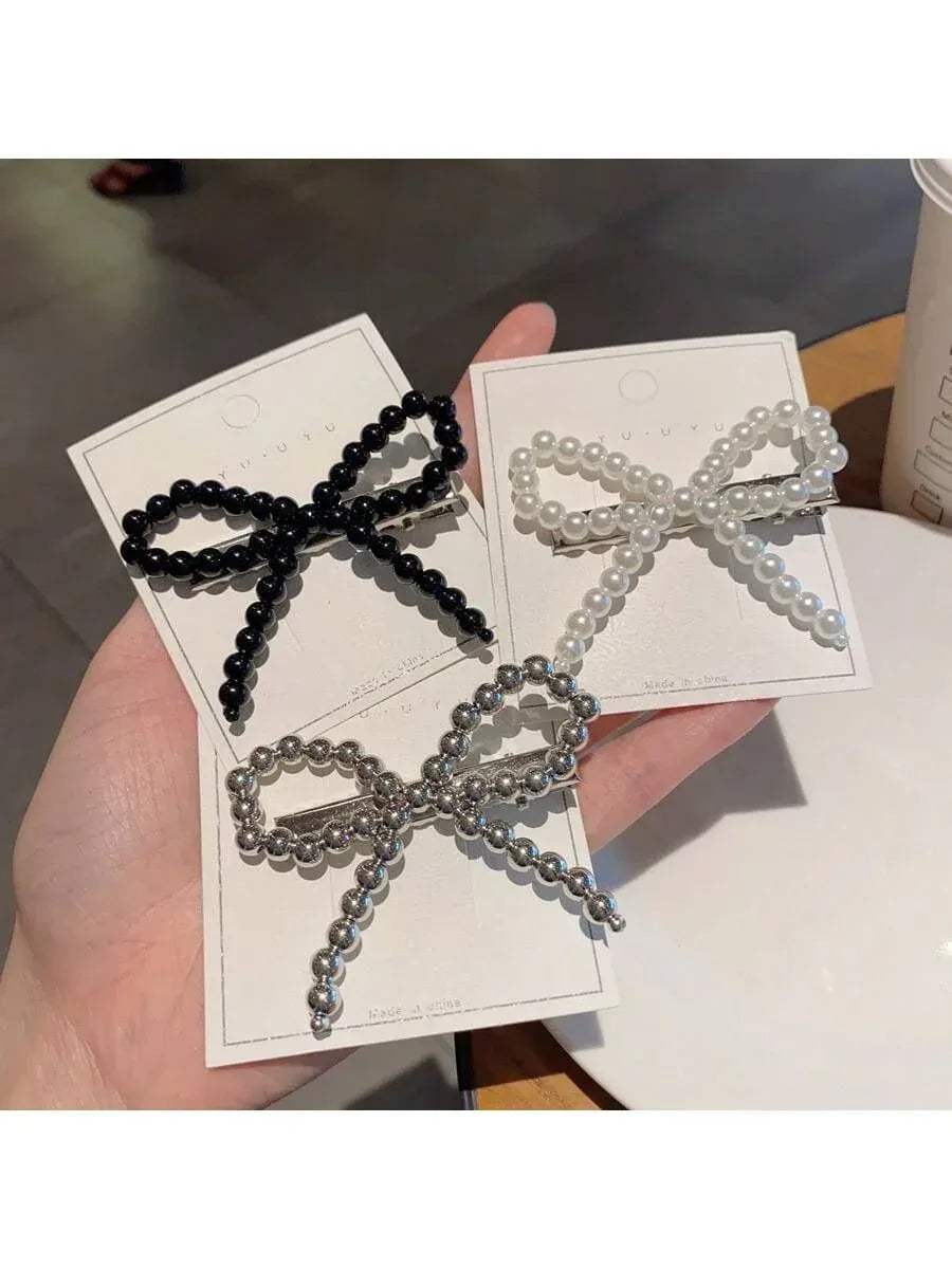 Pearl Bow Hair Clip – Elegant, Stylish & Trendy Hair Accessory - Eazzy Store