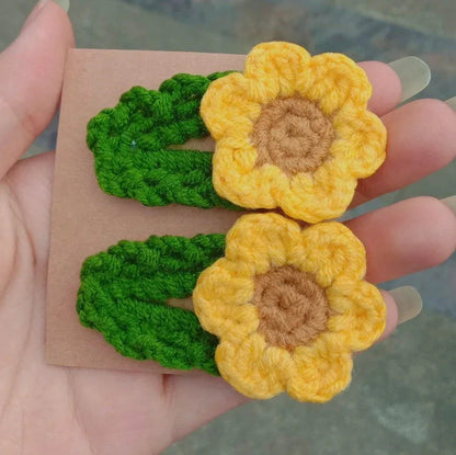 Handmade Crochet Hair Clips – Cute, Soft & Trendy Accessories - Eazzy Store