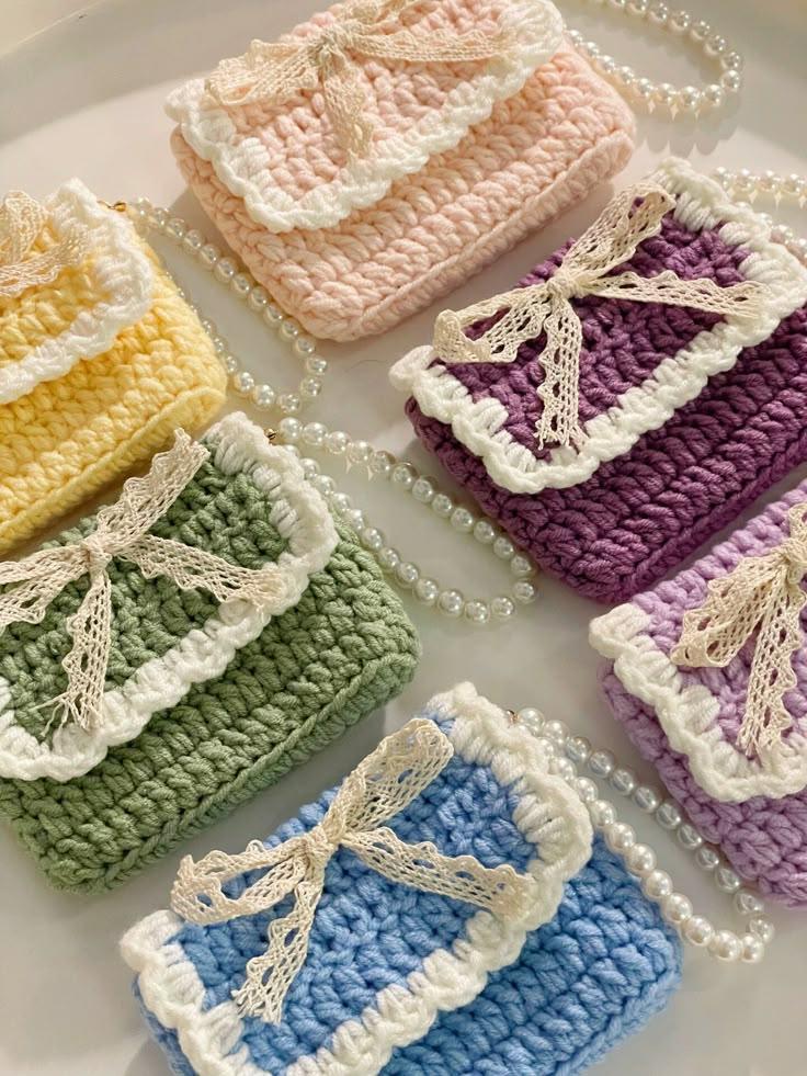 Crochet Air-pods, Coin, Makeup Pouches | Handmade Crochet Pouches. - Eazzy Store