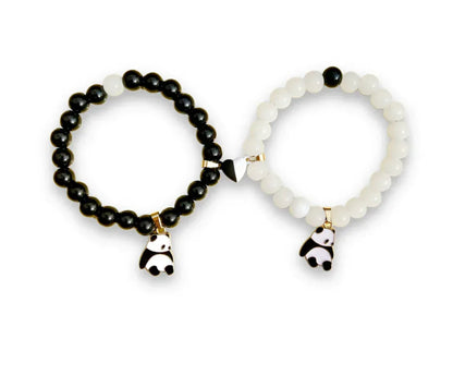 Cute Panda Charm Couple with Magnet Heart Bracelet - Eazzy Store
