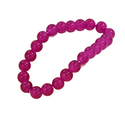 Simple Solid Color Glass Bead Bracelet Handmade Round Bead Bracelet Women's Jewelry - Eazzy Store