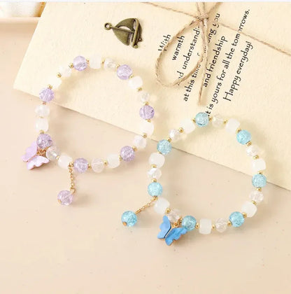 IG Style Sweet Butterfly Beaded Crystal Wholesale Bracelets - Eazzy Store
