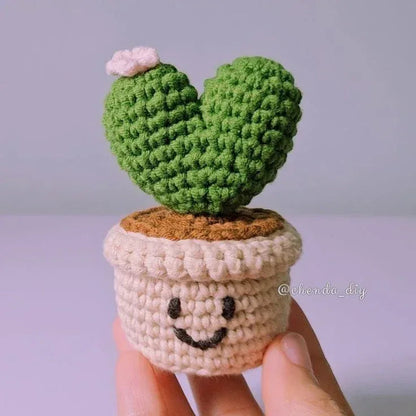 Crochet Cute Heart Pot for Decorations - Eazzy Store