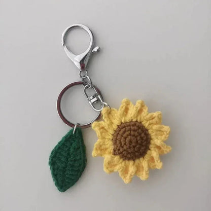 Crochet Sunflower Keychain - Eazzy Store
