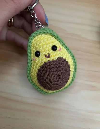 Handmade Crochet Avocado Keychain – Cute & Fun Key Holder and Bag Charm - Eazzy Store