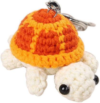 Mini Handmade Crochet Turtle Keychain Crochet Animal Turtles for Keyring Charm Handbag Bag Purse Pendant - Eazzy Store