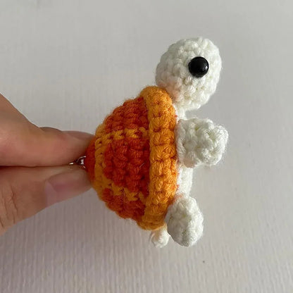 Mini Handmade Crochet Turtle Keychain Crochet Animal Turtles for Keyring Charm Handbag Bag Purse Pendant - Eazzy Store