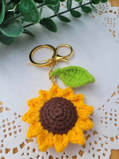 Crochet Sunflower Keychain - Eazzy Store