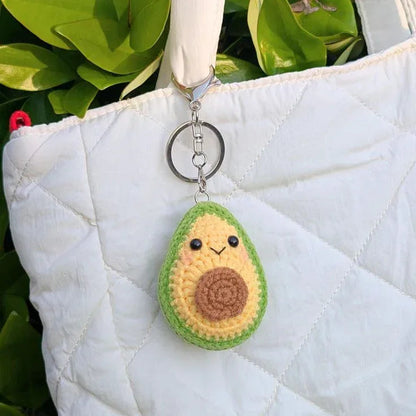 Handmade Crochet Avocado Keychain – Cute & Fun Key Holder and Bag Charm - Eazzy Store
