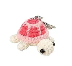 Mini Handmade Crochet Turtle Keychain Crochet Animal Turtles for Keyring Charm Handbag Bag Purse Pendant - Eazzy Store