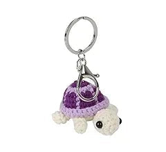Mini Handmade Crochet Turtle Keychain Crochet Animal Turtles for Keyring Charm Handbag Bag Purse Pendant - Eazzy Store
