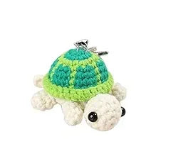 Mini Handmade Crochet Turtle Keychain Crochet Animal Turtles for Keyring Charm Handbag Bag Purse Pendant - Eazzy Store