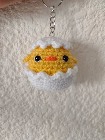Handmade Crochet Chick Keychain – Cute & Colorful Key Holder and Bag Charm - Eazzy Store