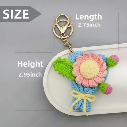 Women Handmade crochet Cute Flower Keychain - Eazzy Store